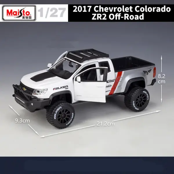 Maisto 1:27 Colorado ZR2 Alloy Off-Road Model - Image 4