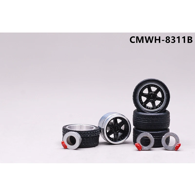 CM Model 1/64 Alloy Wheel & Tire Set for Model Cars 7 CM Model 1/64 Alloy Wheel & Tire Set for Model Cars - Image 7
