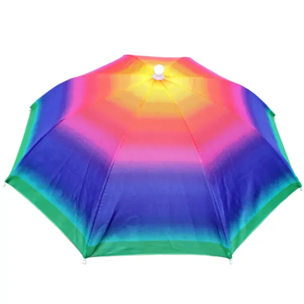 Outdoor Foldable Sun & Rain Umbrella Hat for Women - Image 13