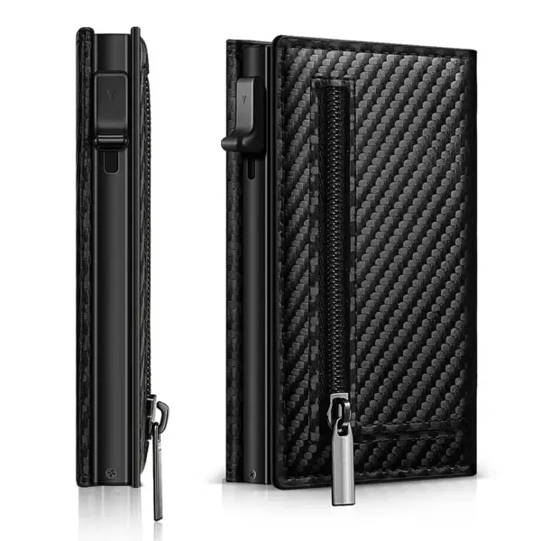 Customized Carbon Fiber RFID Card Wallet for Men - Image 2