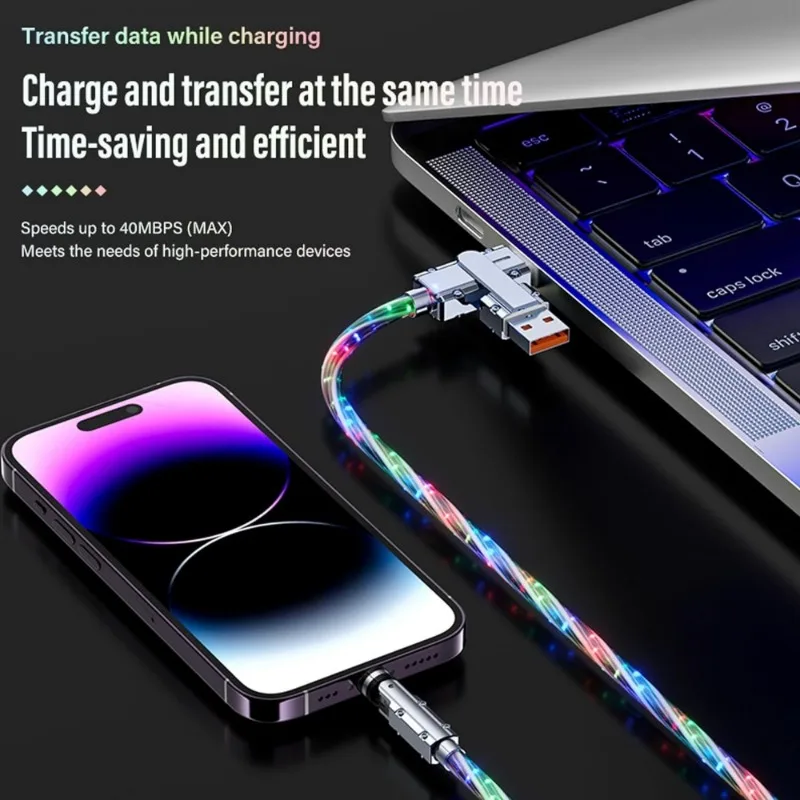 RGB Type C Fast Charging Cable 1M 120W 5 RGB Type C Fast Charging Cable 1M 120W - Image 5