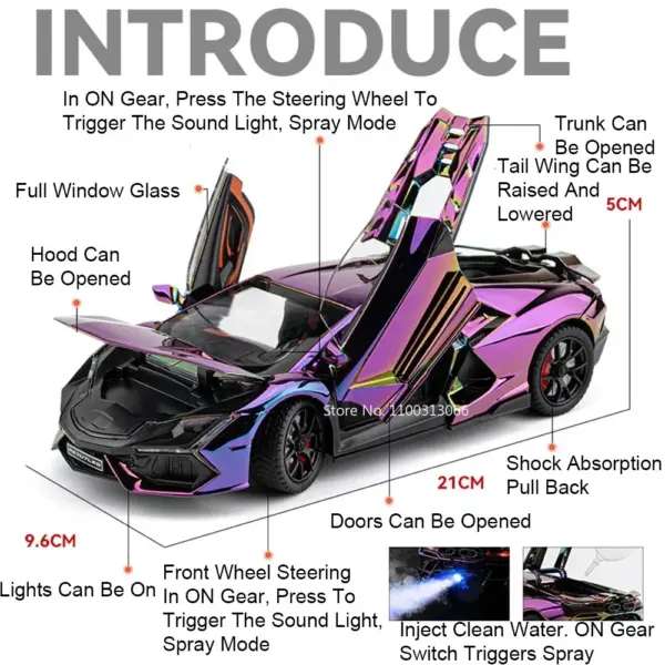 1:24 Bolide Revuelto Alloy Diecast Car Model - Image 2