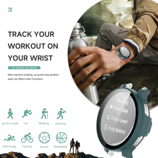 Garmin Lily 2 Active Tempered Glass Case - Image 2