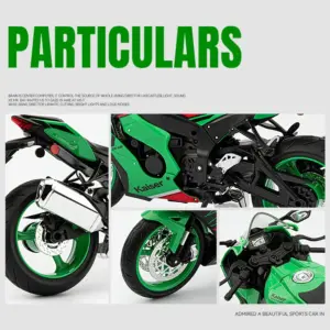 Kawasaki Ninja ZX-10R Diecast Model Motorcycle 15 S98821b4c20d441f087de6f689a2fdc81N