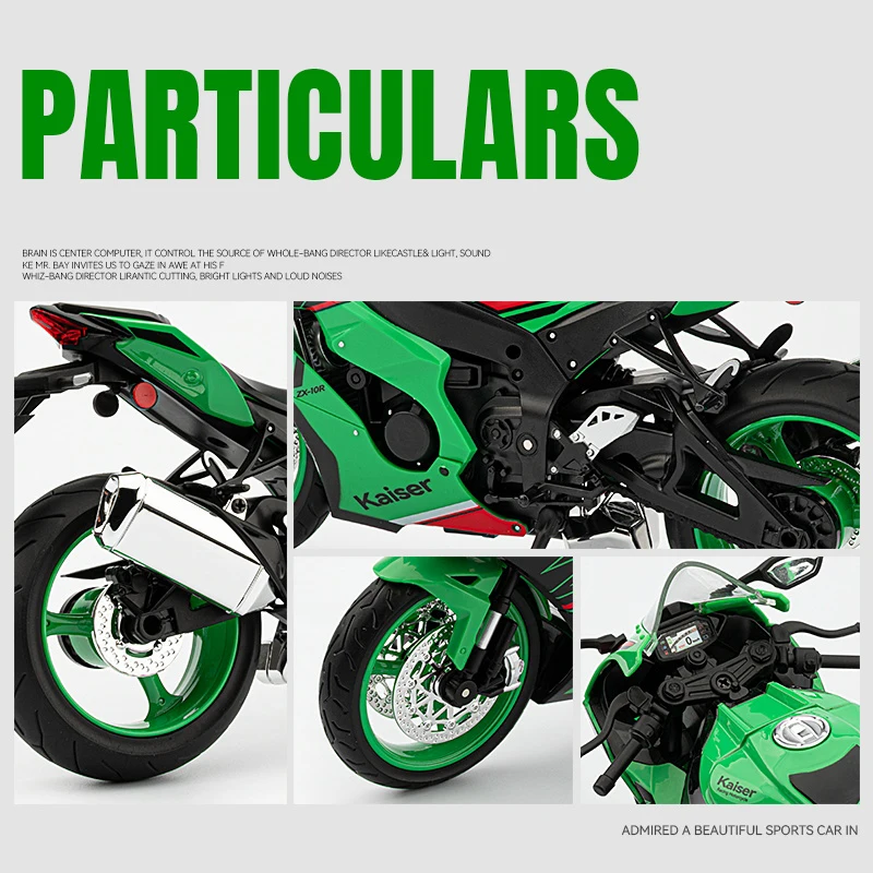 Kawasaki Ninja ZX-10R Diecast Model Motorcycle 6 Kawasaki Ninja ZX-10R Diecast Model Motorcycle - Image 6