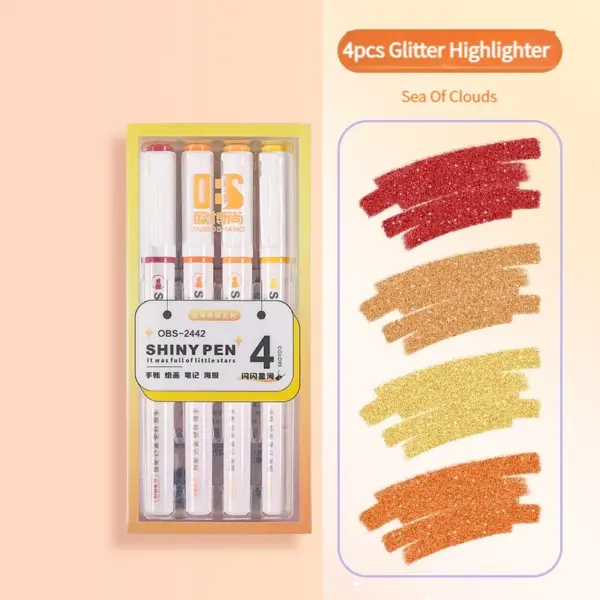 Kawaii Glitter Pastel Highlighter Set - Image 9