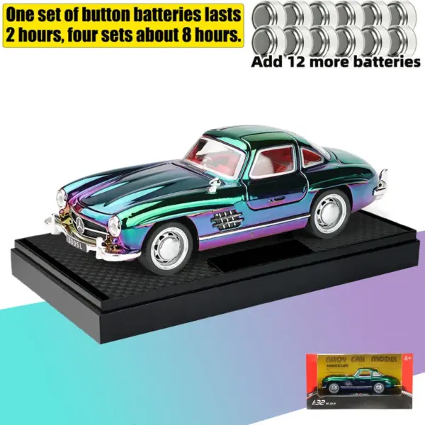 1:32 Scale 300SL Diecast Car Model with Lights - Image 9