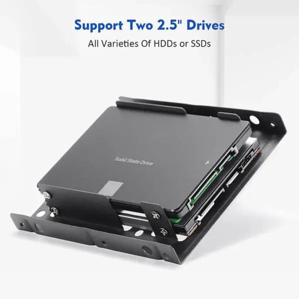 2.5-3.5 Inch Hard Drive Mounting Bracket for Desktop Systems - Image 2