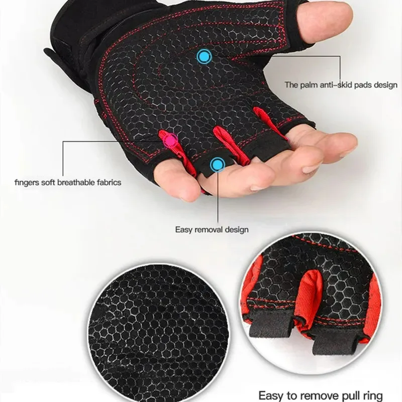 Unisex Fitness Half Finger Gloves for Workout 4 Unisex Fitness Half Finger Gloves for Workout - Image 4