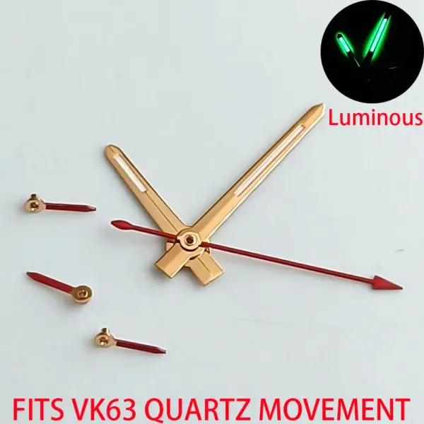 VK63 VK63A Watch Hands with Green Luminous Tips - Image 9