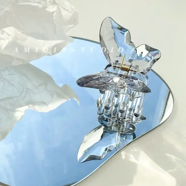 Large Transparent Butterfly Mermaid Hair Claw - Image 19