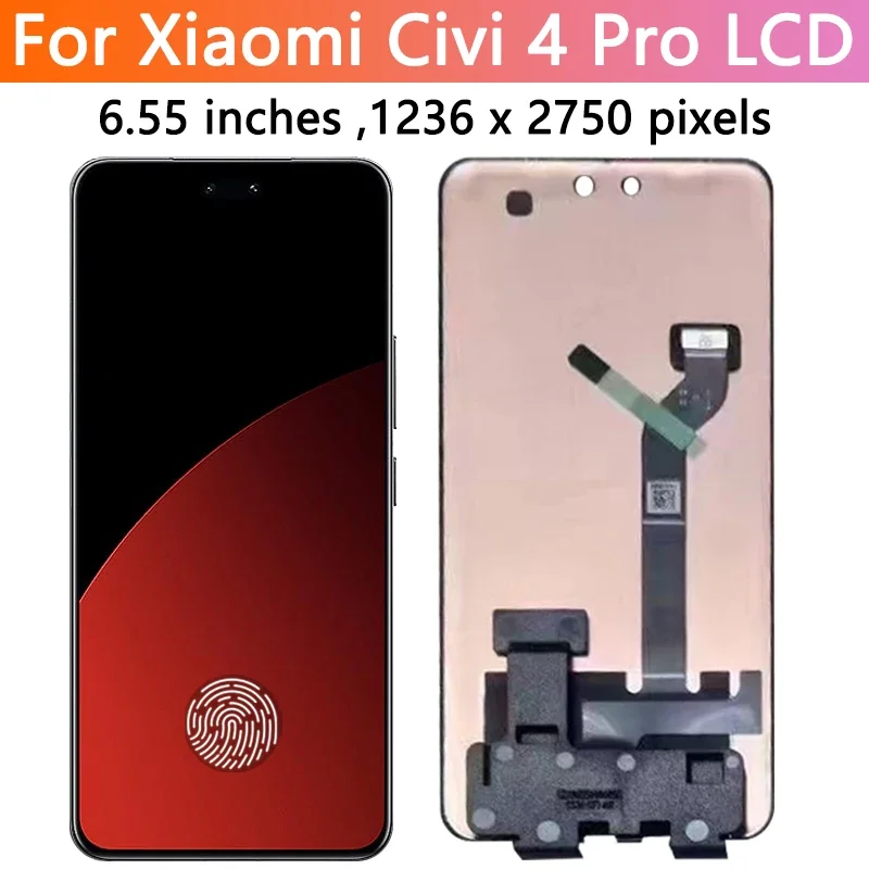 6.55-inch AMOLED LCD Replacement for Xiaomi Civi 4 Pro 3 6.55-inch AMOLED LCD Replacement for Xiaomi Civi 4 Pro - Image 3