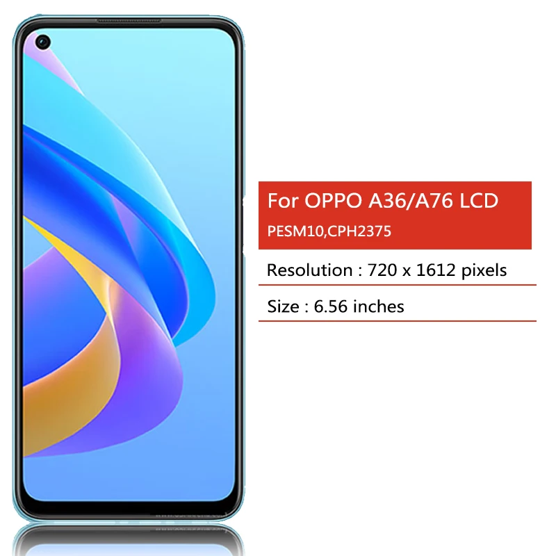 6.56-Inch Oppo A36/A76 LCD Replacement Screen 2 6.56-Inch Oppo A36/A76 LCD Replacement Screen - Image 2