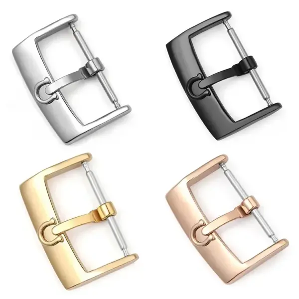 Stainless Steel Watch Buckle for Leather Straps - Image 2