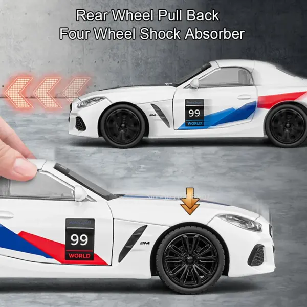 1:22 Scale Z4 SL63 Alloy Diecast Toy Car with Sound and Light - Image 4