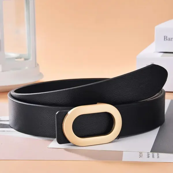 Luxury Leather Women's Belt with Square Buckle - Image 5