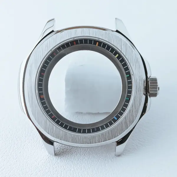 39.5mm Silver Black NH35 Watch Case with Sapphire Glass - Image 28