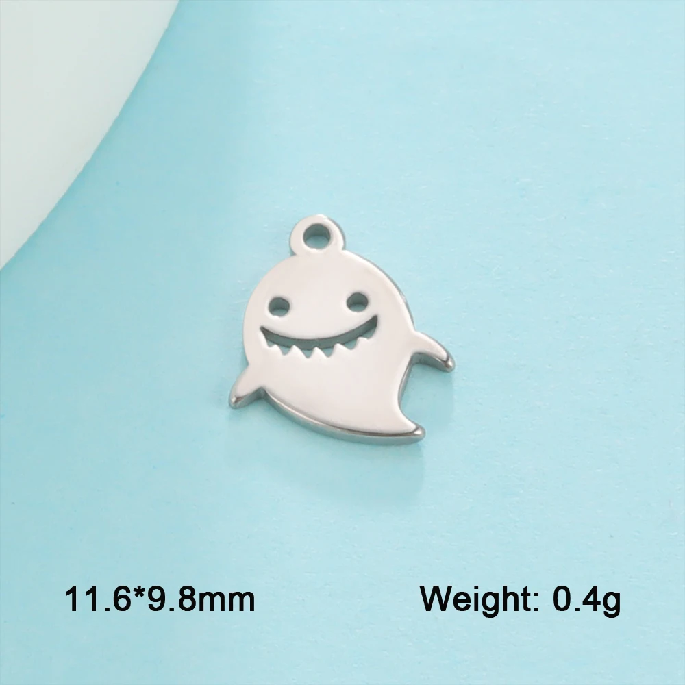 Christmas Ghost & Tree Stainless Steel Charms Set 8 Christmas Ghost & Tree Stainless Steel Charms Set - Image 8