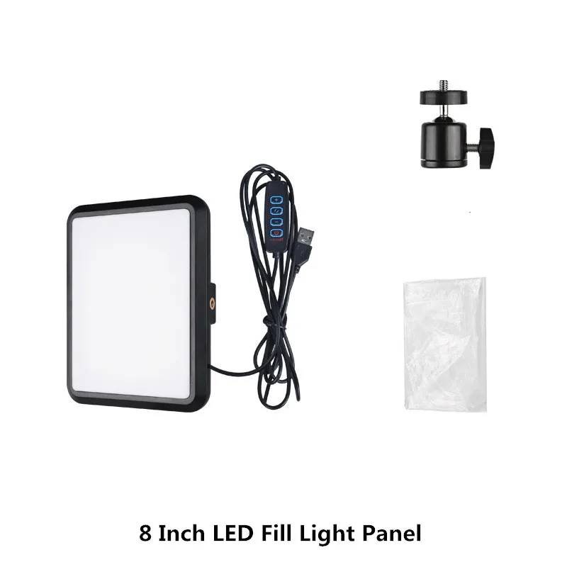 8/12 Inch LED Video Light Panel Kit with Tripod 16 8/12 Inch LED Video Light Panel Kit with Tripod - Image 16