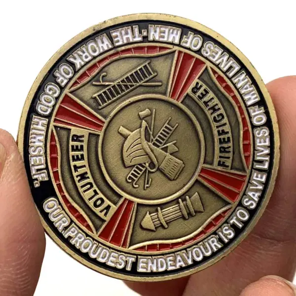 American Firefighters Bronze Commemorative Coins - Image 2