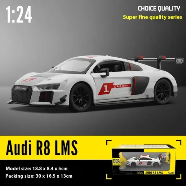 1:24 Audi R8 LMS WASA Metal Diecast Model Car - Image 8
