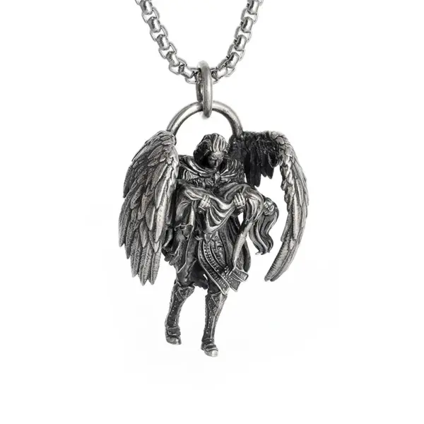 Vintage Gothic Skull Jesus Cross Pendant Necklace - Image 36