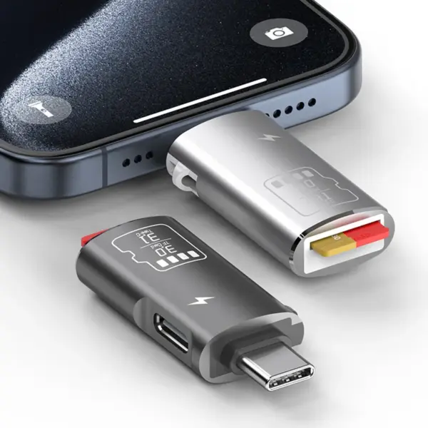 Type C 3.1 Micro SD TF Card Reader for iPhone 15 & Huawei - Image 2