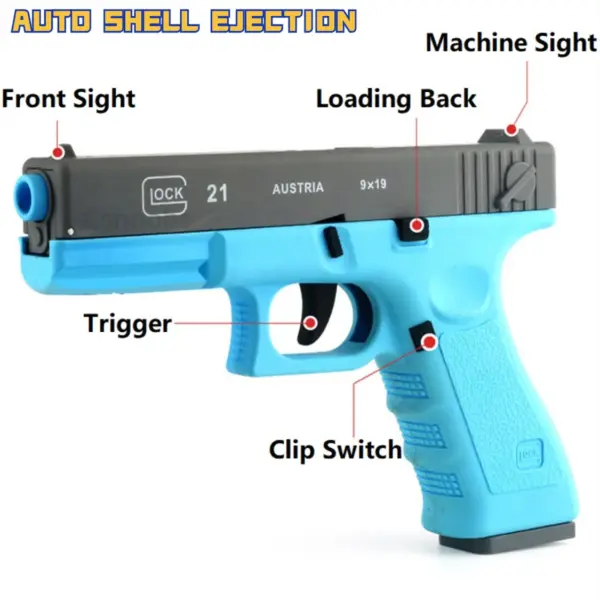 Csnoobs G17 Toy Gun with Shell Ejection - Image 2