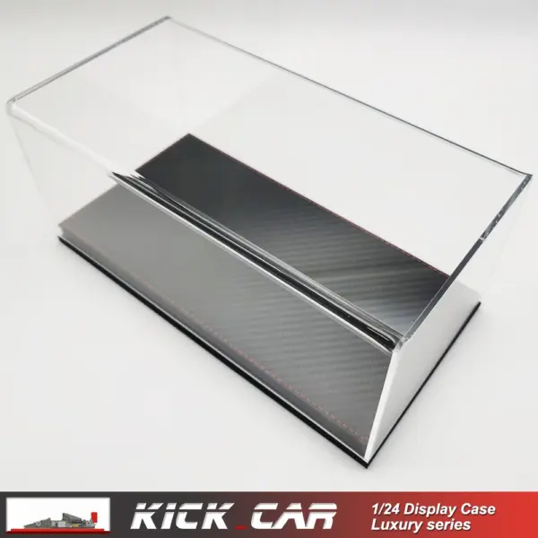 1/24 Model Car Display Case with Leather Base - Image 7