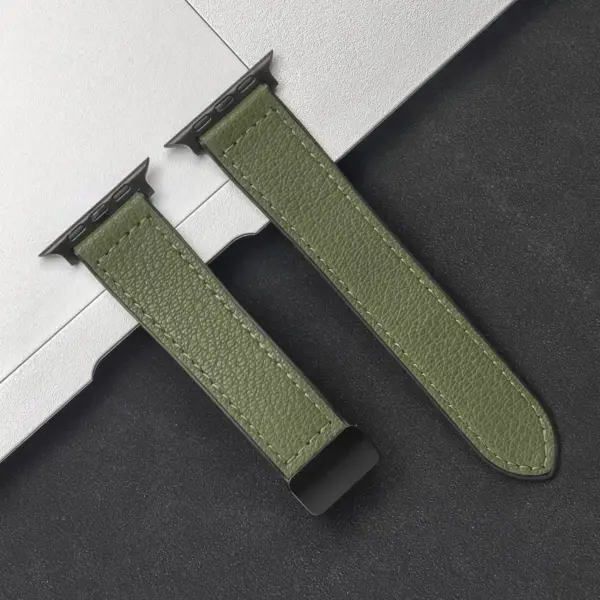 Silicone Leather Strap for Apple Watch 44mm/49mm - Image 7