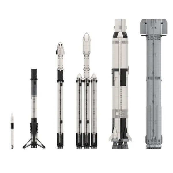 Saturn V SpaceX Falcon 1 Building Blocks Set for Adults - Image 6