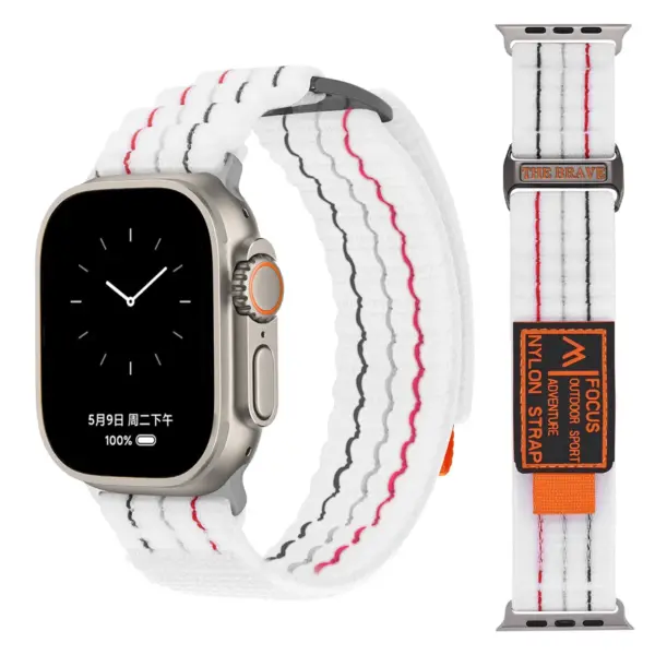 Nylon Loop Strap for Apple Watch Series 9-4 - Image 7