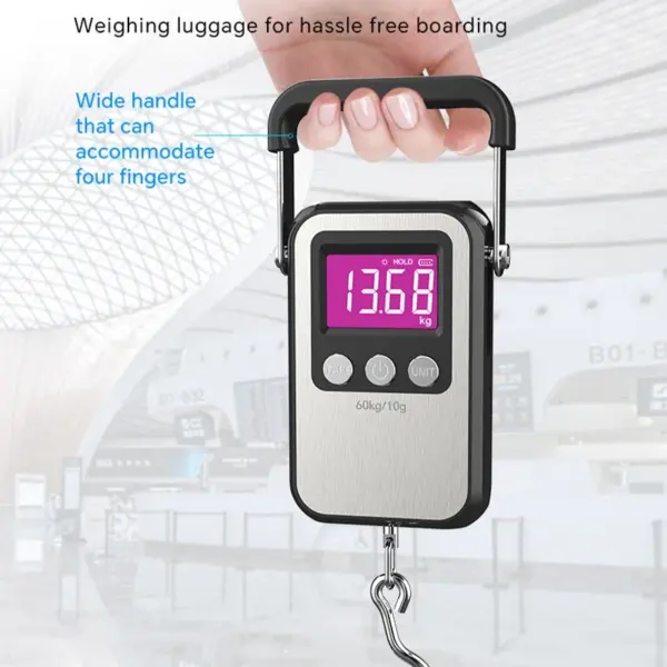 60kg Digital Hanging Luggage Scale with LCD Display - Image 3