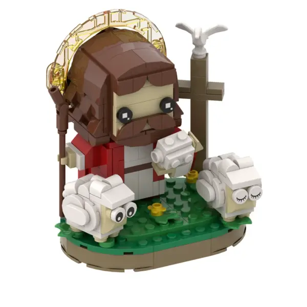 Christian Shepherd Jesus Cross Building Blocks Set - Image 4