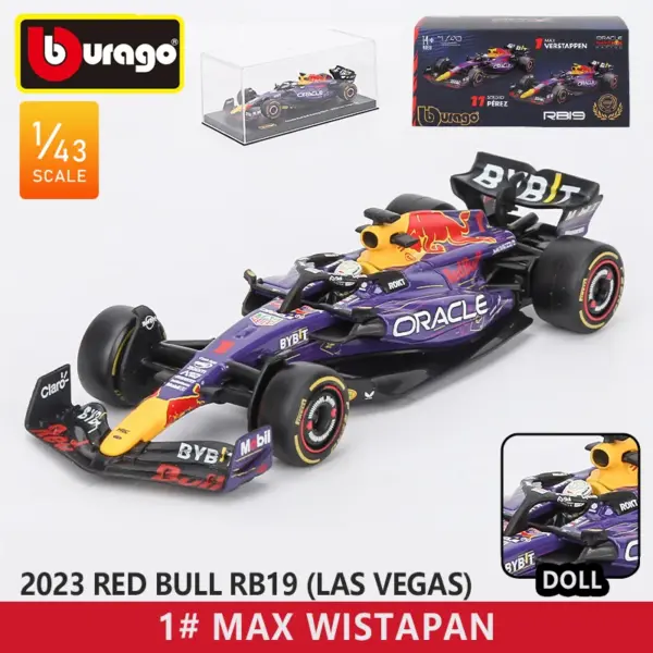 Bburago 1:43 Red Bull RB19 F1 Die-Cast Model - Image 9