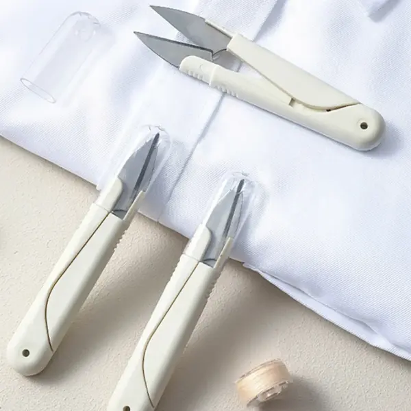 Stainless Steel Spring Scissors with Cover - Image 3