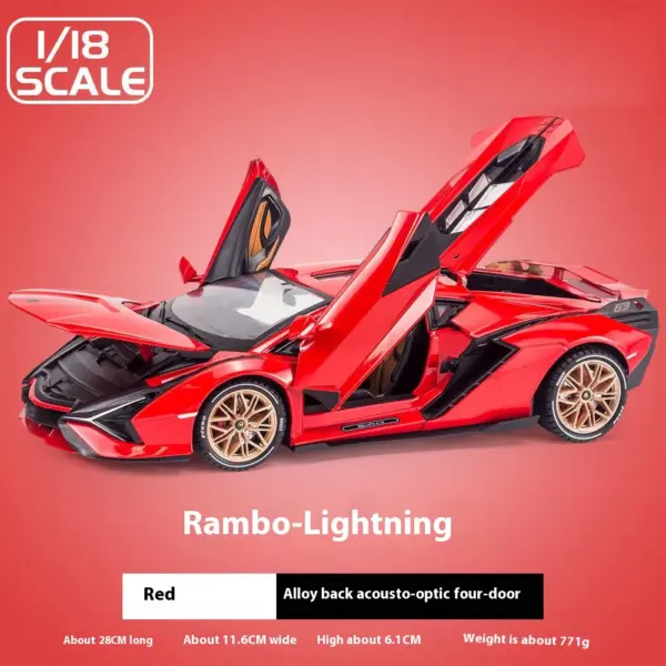 1/18 SIAN Lightning FKP37 Diecast Supercar Model - Image 7