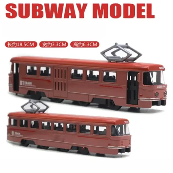 Diecast Alloy Light Rail Tram Model Collectible - Image 8