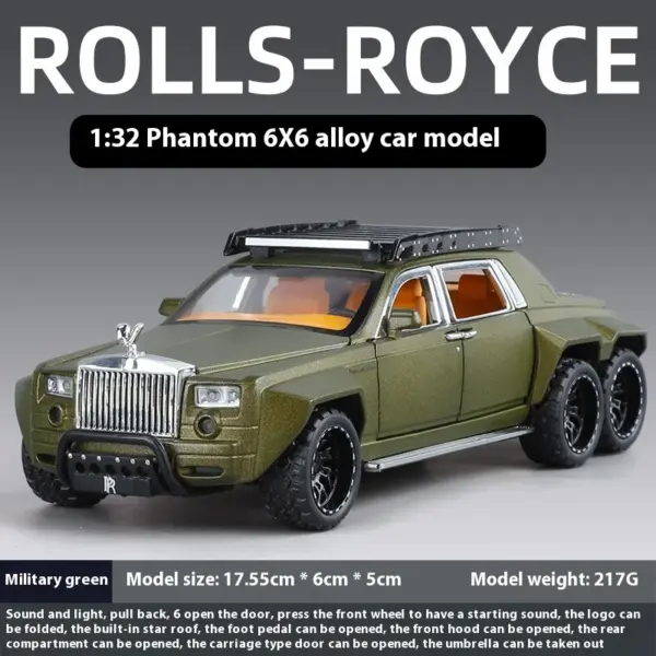 1:32 Rolls Royce Phantom 6X6 Diecast Model Car - Image 7