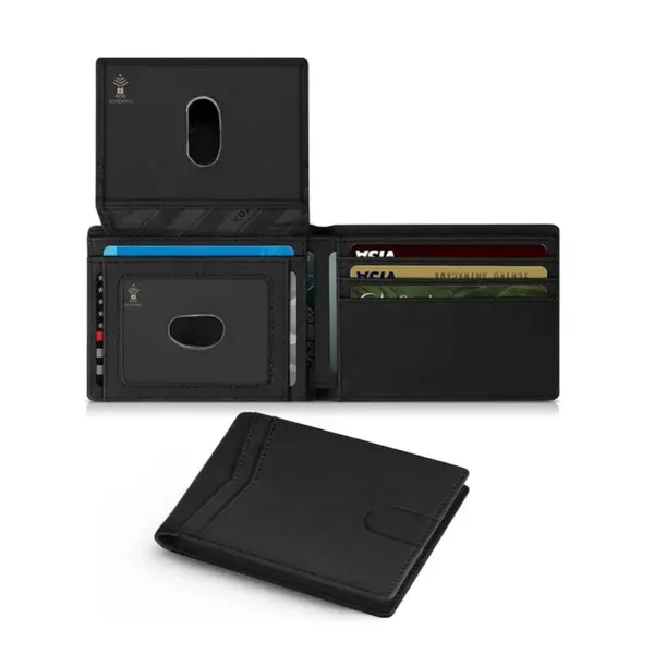 Men's Ultra Thin RFID Leather Wallet with ID Window - Image 7