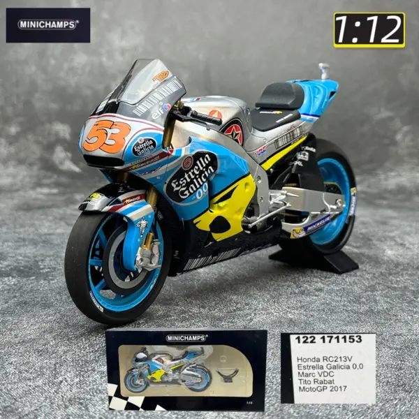 1/12 YZR-M1 RC213V Ducati GP11 Diecast Motorcycle - Image 10