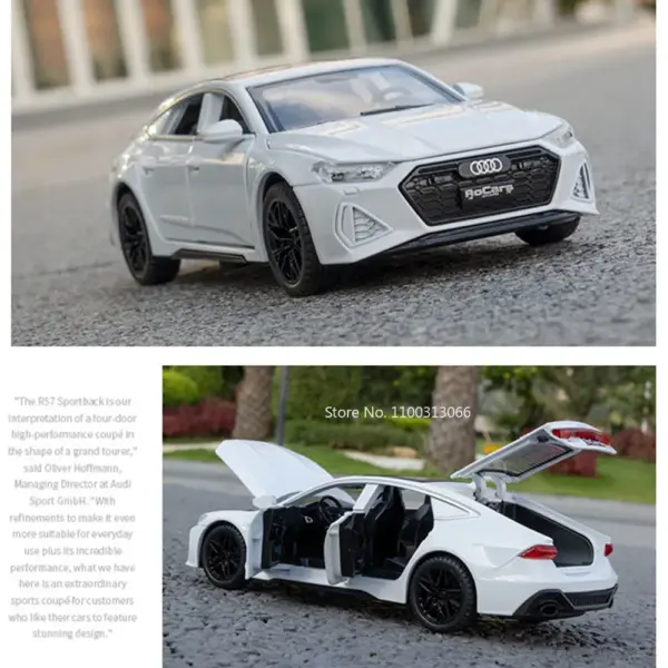1:32 RS7 Alloy Diecast Car with Light & Sound - Image 5