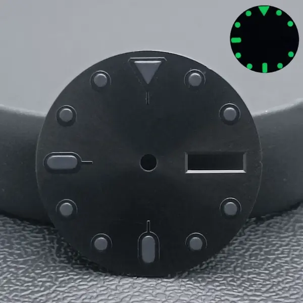 28.5mm Green/Black Dual Calendar Watch Dial for NH36 - Image 11