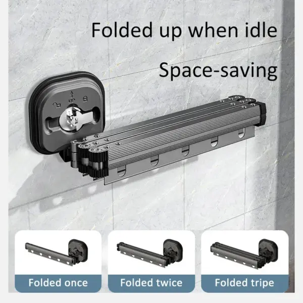 Wall-Mounted Retractable Clothes Drying Rack - Image 5