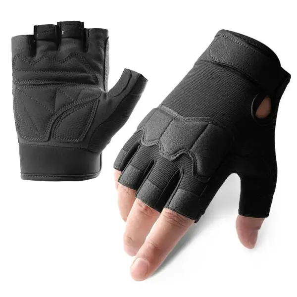 Outdoor Microfiber Half Finger Tactical Gloves - Image 6