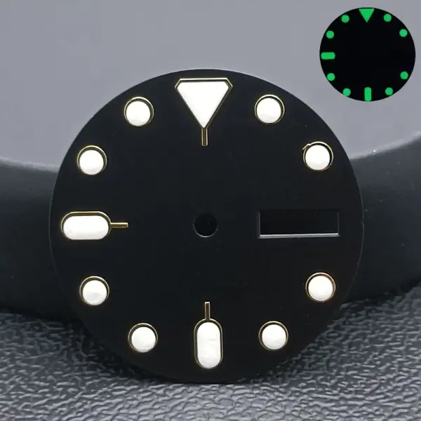 28.5mm Green/Black Dual Calendar Watch Dial for NH36 - Image 8