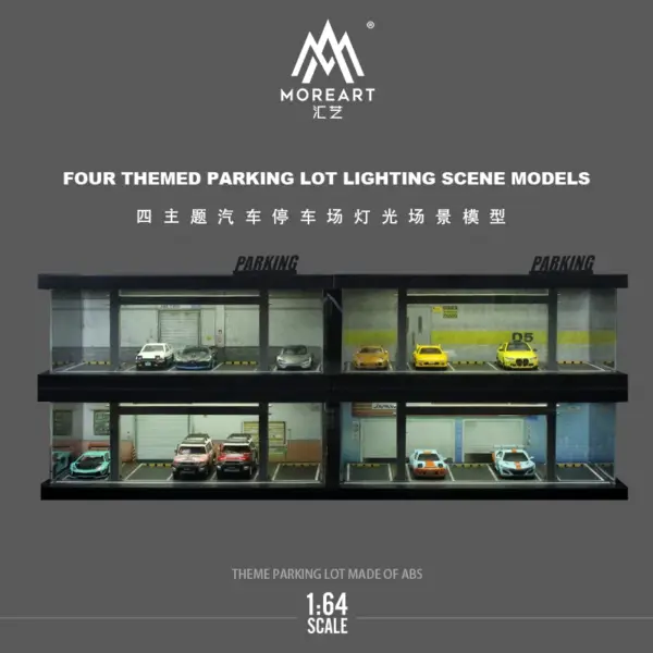 Japanese-Style Micro Parking Lot Scene Set - Image 5