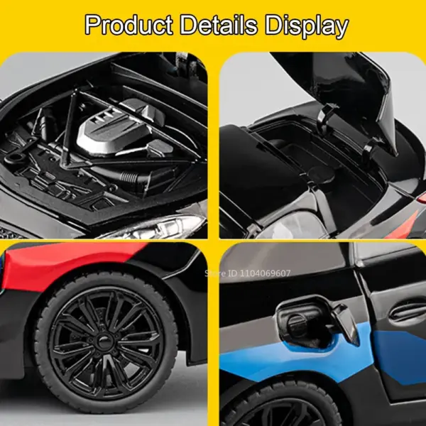 1:22 Scale Z4 SL63 Alloy Diecast Toy Car with Sound and Light - Image 5