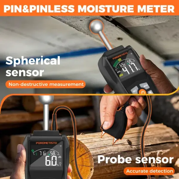 2IN1 Digital Wood Moisture Meter with LCD Display - Image 2