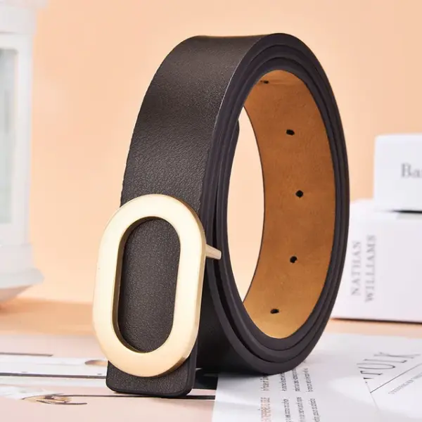 Luxury Leather Women's Belt with Square Buckle - Image 10